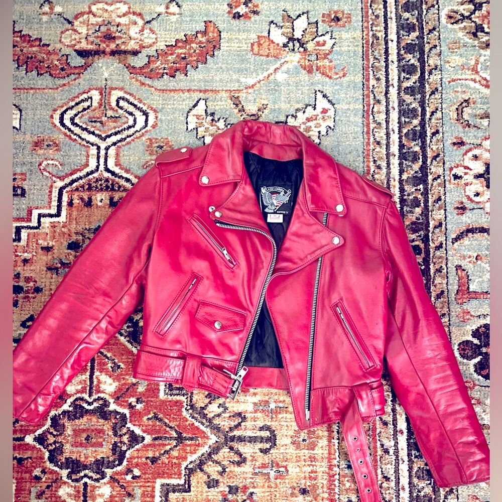 Leather bike jacket
